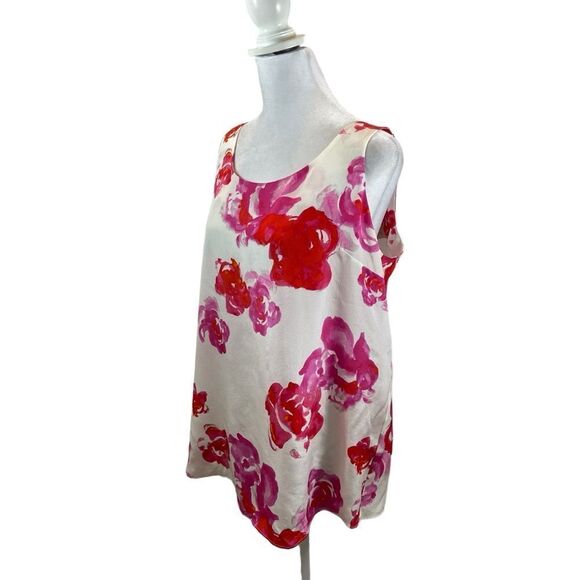 Ladies Amanda Uprichard Whote with Pink Floral With Scalloped Bow Back Large - Picture 6 of 11